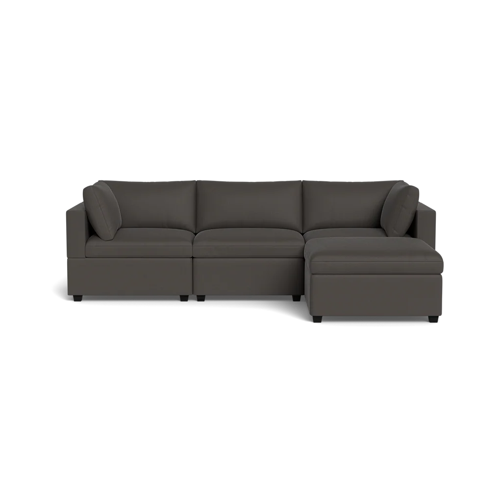 Kova Box Cushion Sofa 122" + Ottoman - Image 15