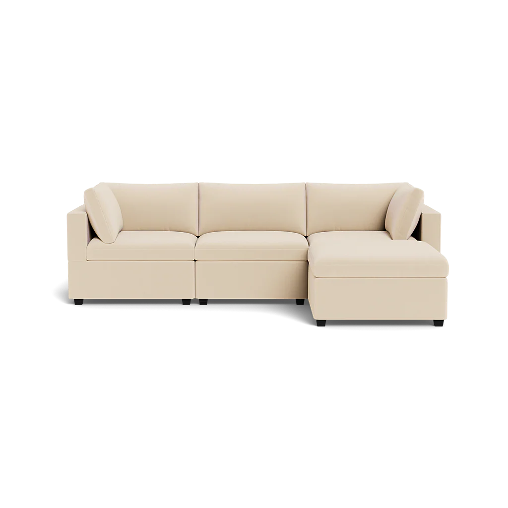 Kova Box Cushion Sofa 122" + Ottoman - Image 3