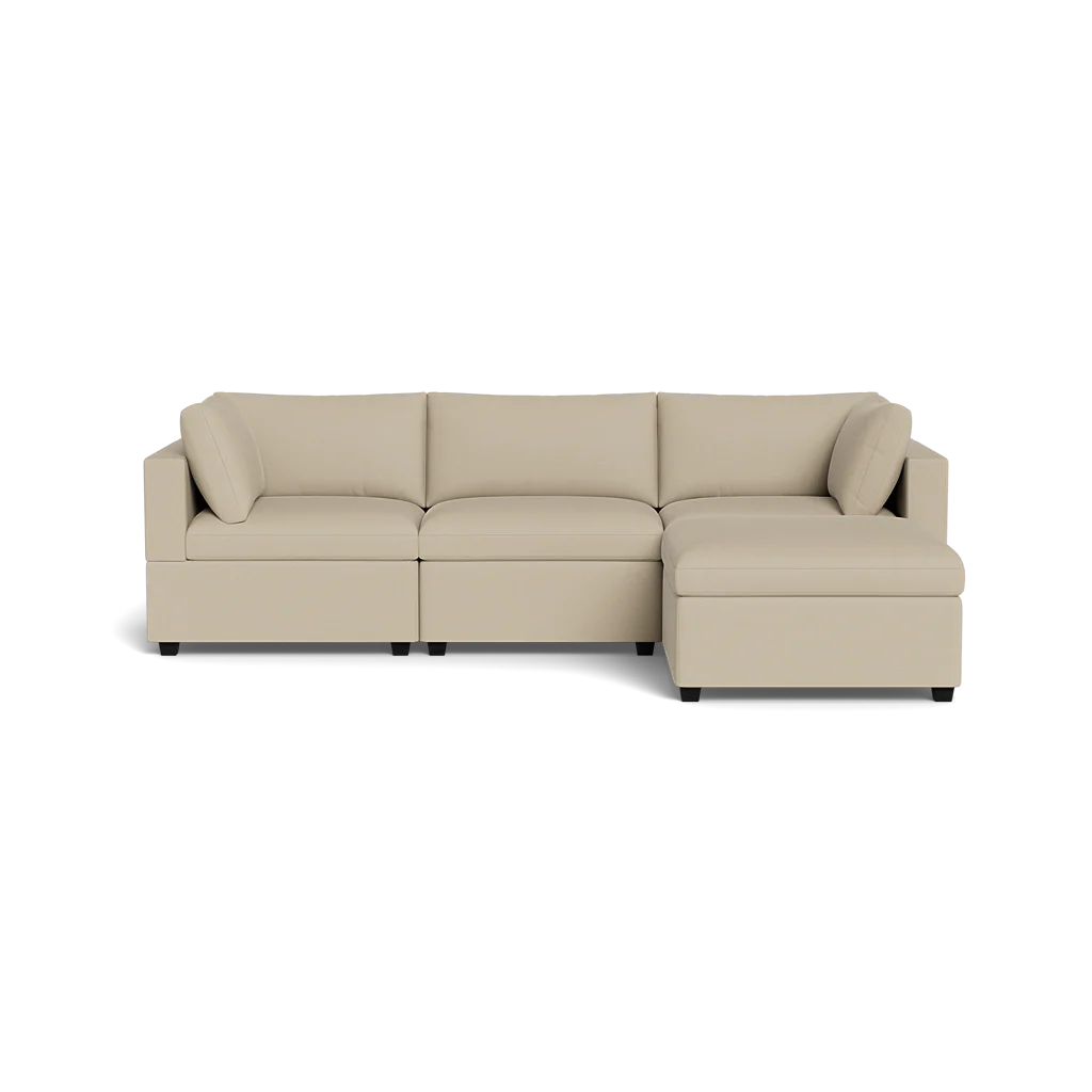 Kova Box Cushion Sofa 122" + Ottoman - Image 4